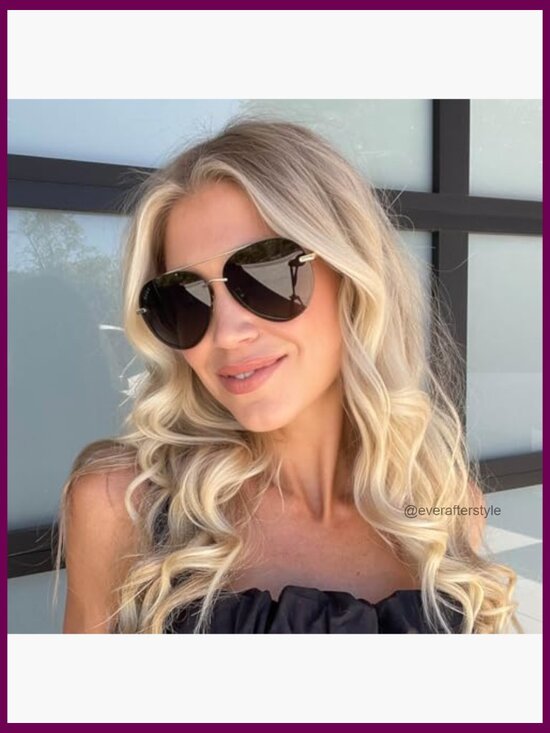Polarized Aviator Sunglasses for Women UV400 Protection Stainless Steel Frame main image 6
